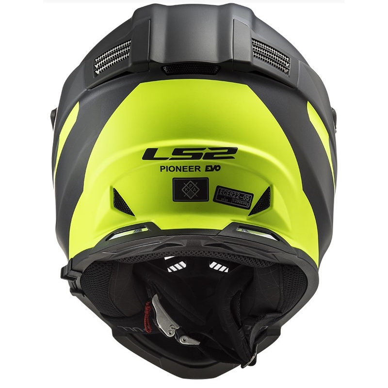 Enduro kask LS2 MX436 Pioneer EVO Router czarno-fluo żółty