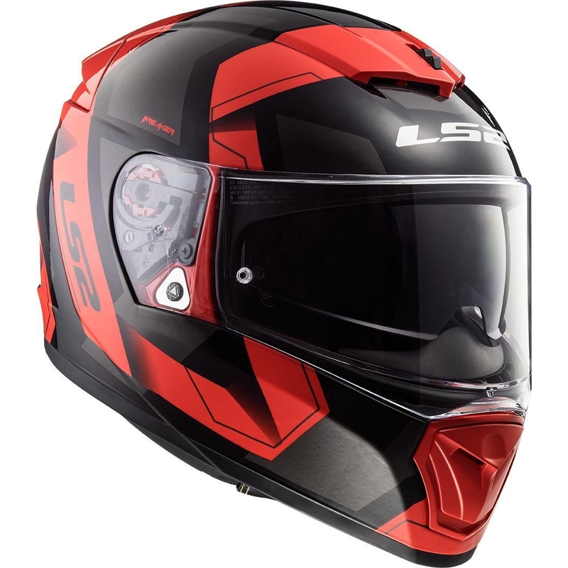 Integralny kask motocyklowy LS2 FF390 Breaker Physics czarno-czerwony