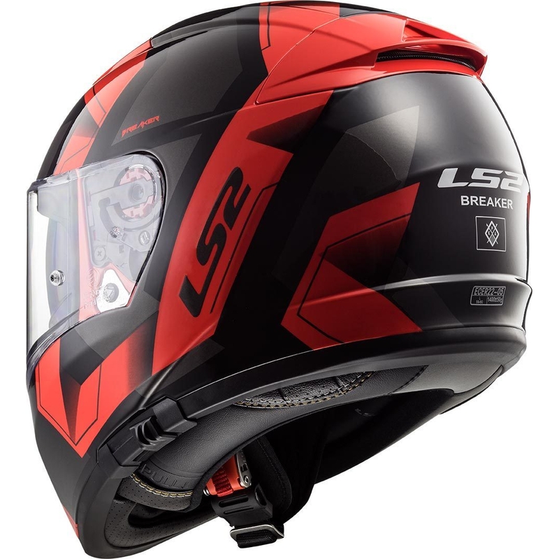 Integralny kask motocyklowy LS2 FF390 Breaker Physics czarno-czerwony