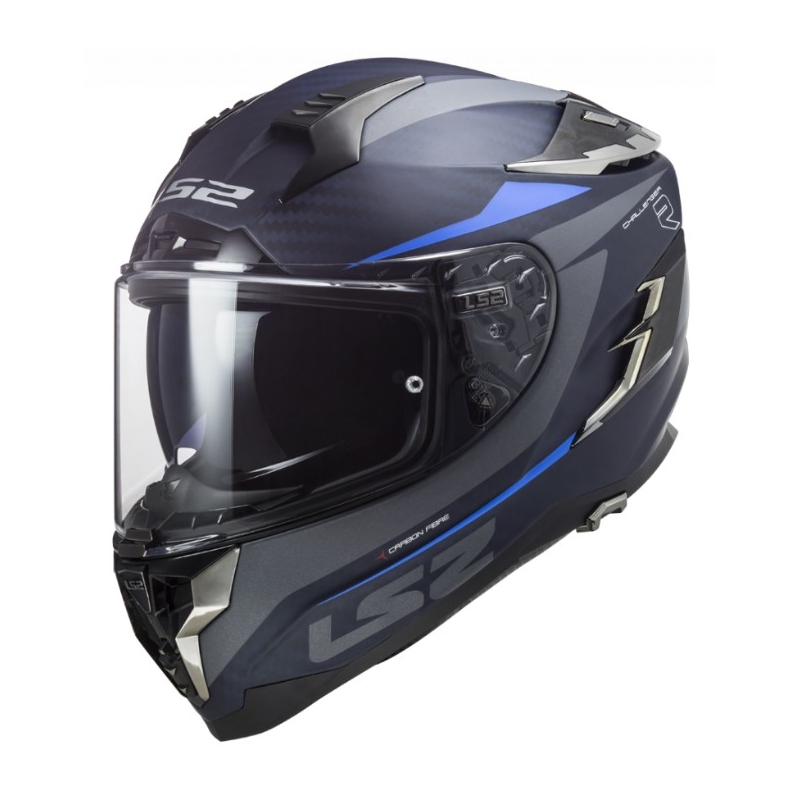 Integralny kask motocyklowy LS2 FF327 Challenger C Drone czarno-niebieski wyprzedaż