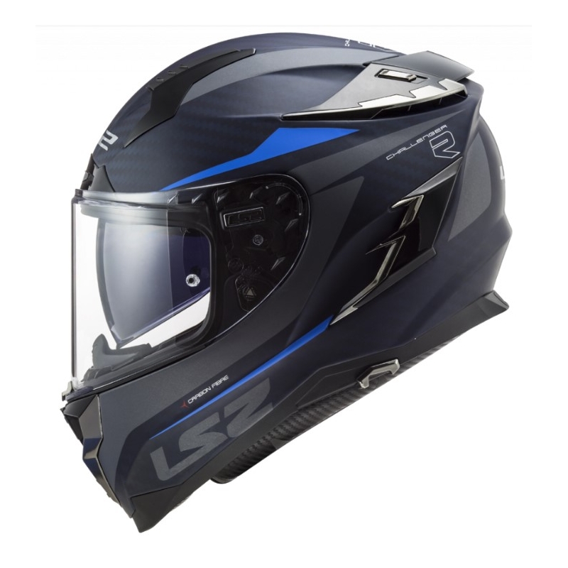 Integralny kask motocyklowy LS2 FF327 Challenger C Drone czarno-niebieski wyprzedaż