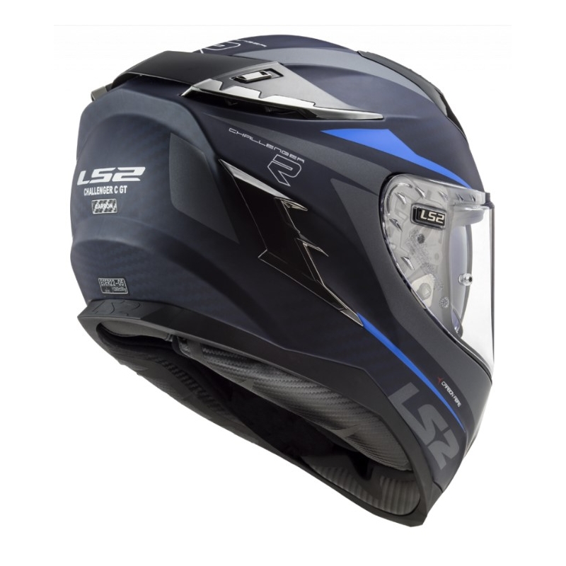 Integralny kask motocyklowy LS2 FF327 Challenger C Drone czarno-niebieski wyprzedaż