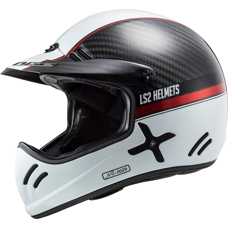 Motocrossowy kask LS2 MX471 Xtra Yard biało-czarno-czerwony