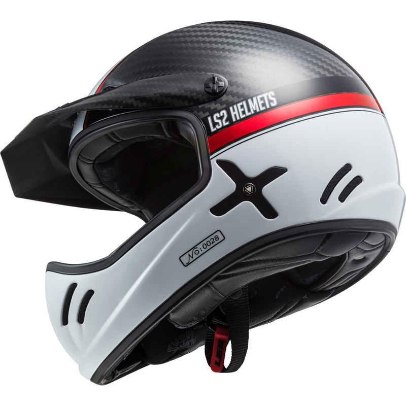 Motocrossowy kask LS2 MX471 Xtra Yard biało-czarno-czerwony