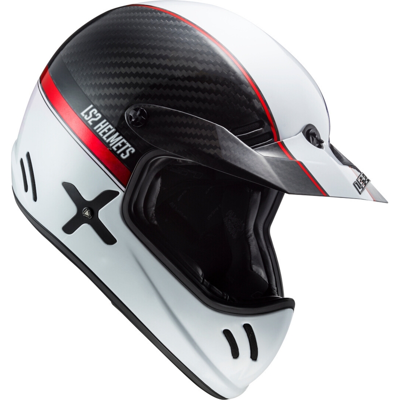 Motocrossowy kask LS2 MX471 Xtra Yard biało-czarno-czerwony