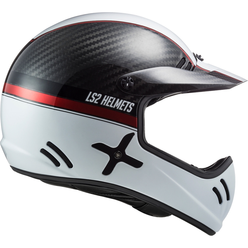Motocrossowy kask LS2 MX471 Xtra Yard biało-czarno-czerwony