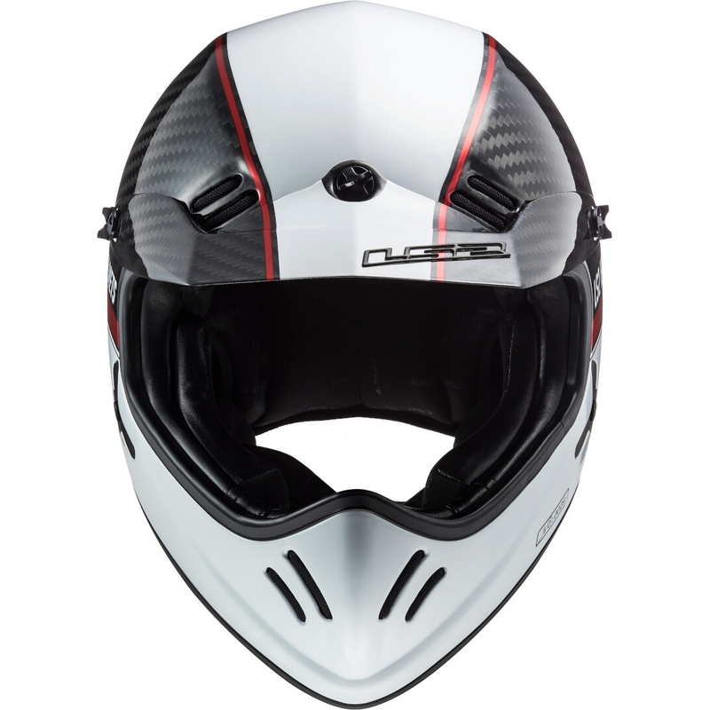 Motocrossowy kask LS2 MX471 Xtra Yard biało-czarno-czerwony