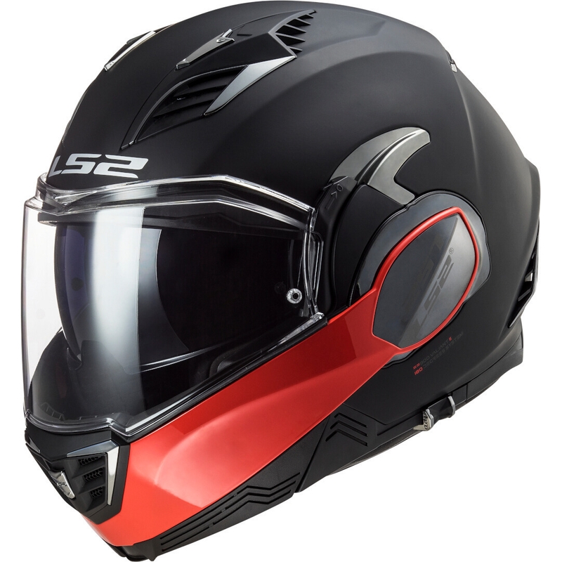 Kask z podnoszoną szczęką LS2 FF900 Valiant II Hammer czarno-czerwony wyprzedaż