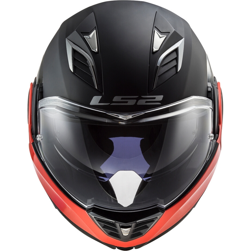 Kask z podnoszoną szczęką LS2 FF900 Valiant II Hammer czarno-czerwony wyprzedaż