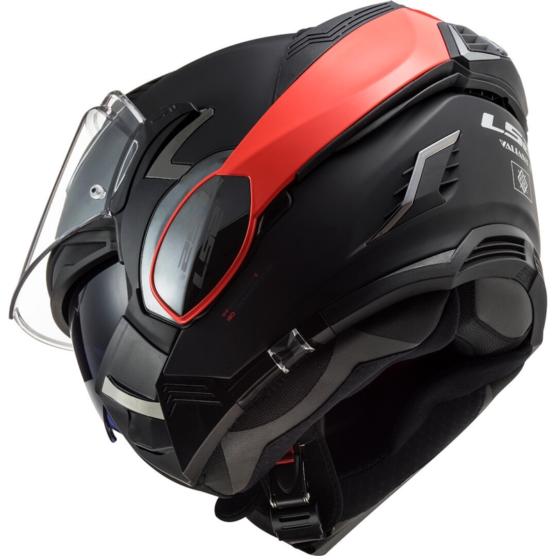 Kask z podnoszoną szczęką LS2 FF900 Valiant II Hammer czarno-czerwony wyprzedaż