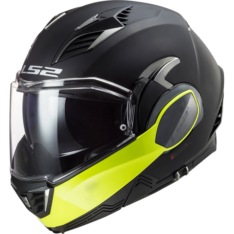 Kask z podnoszoną szczęką LS2 FF900 Valiant II Hammer czarno-fluo żółty wyprzedaż