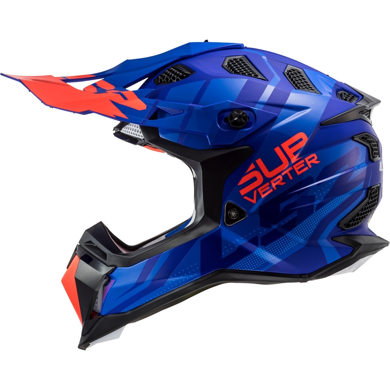 Motocrossowy kask LS2 MX470 Subverter Troop niebiesko-pomarańczowy wyprzedaż
