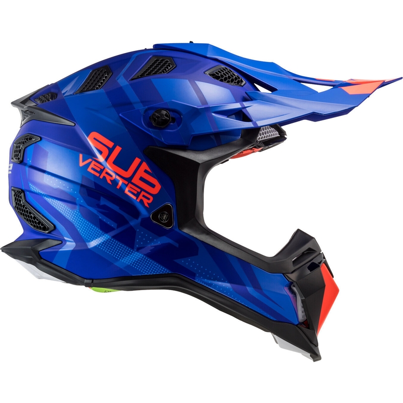 Motocrossowy kask LS2 MX470 Subverter Troop niebiesko-pomarańczowy wyprzedaż