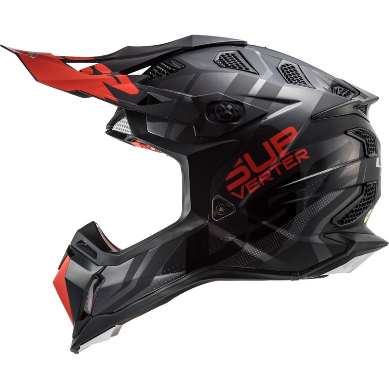 Motocrossowy kask LS2 MX470 Subverter Troop czarno-czerwony
