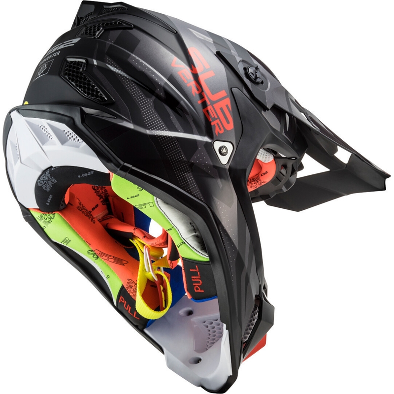 Motocrossowy kask LS2 MX470 Subverter Troop czarno-czerwony