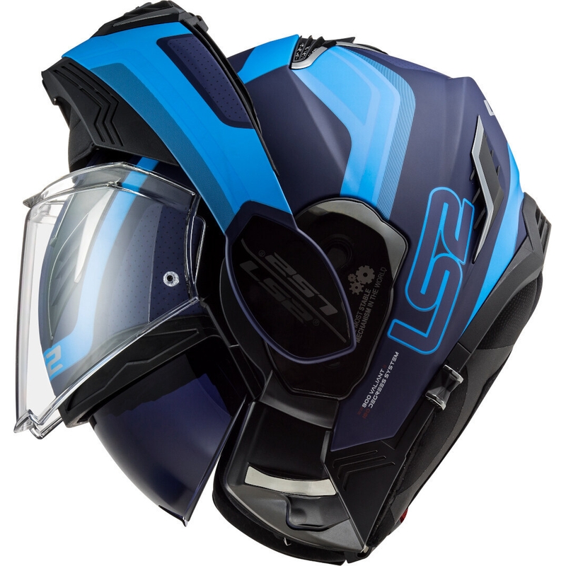 Kask z podnoszoną szczęką LS2 FF900 Valiant II Orbit niebieski