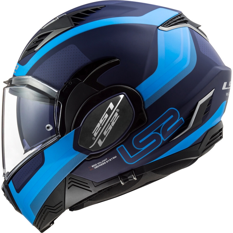 Kask z podnoszoną szczęką LS2 FF900 Valiant II Orbit niebieski