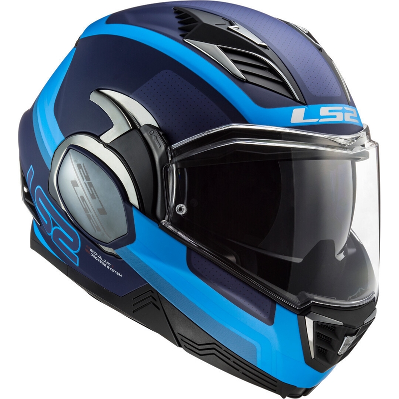 Kask z podnoszoną szczęką LS2 FF900 Valiant II Orbit niebieski
