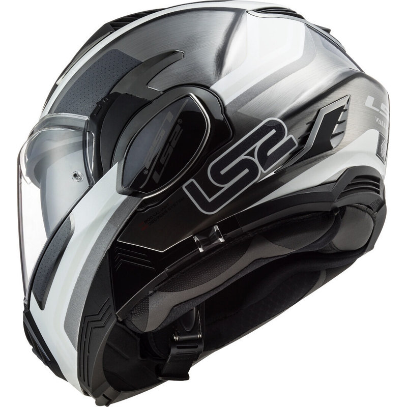 Kask z podnoszoną szczęką LS2 FF900 Valiant II Orbit Jeans czarno-srebrno-biały