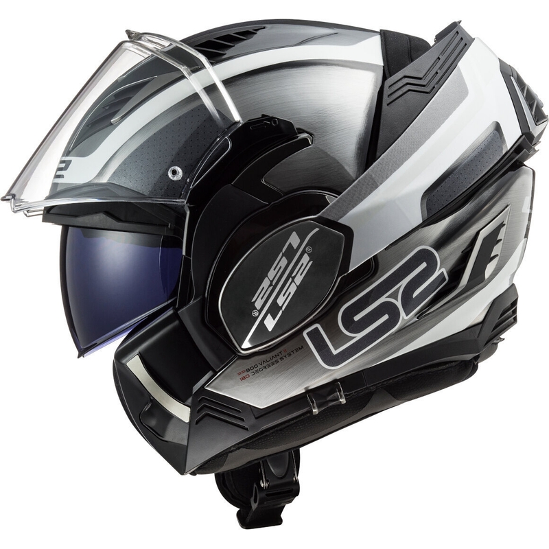 Kask z podnoszoną szczęką LS2 FF900 Valiant II Orbit Jeans czarno-srebrno-biały