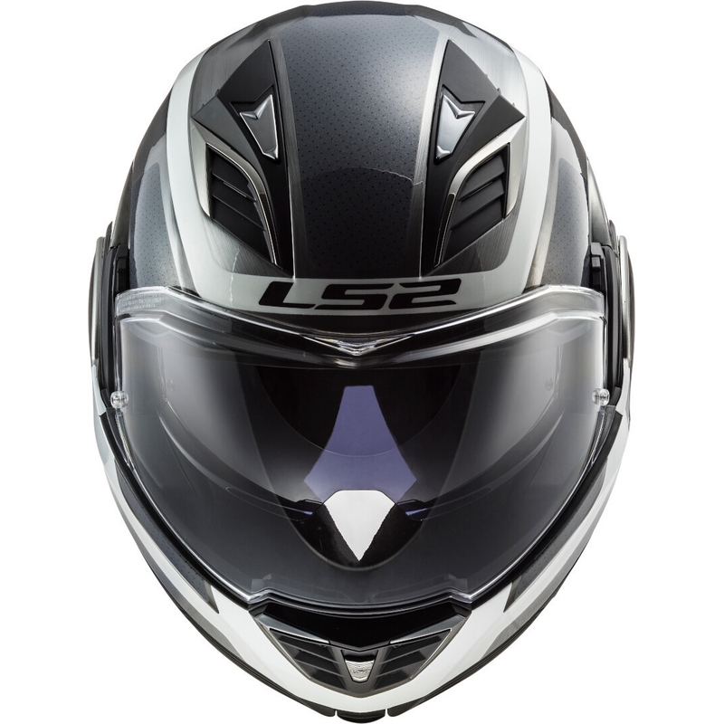 Kask z podnoszoną szczęką LS2 FF900 Valiant II Orbit Jeans czarno-srebrno-biały