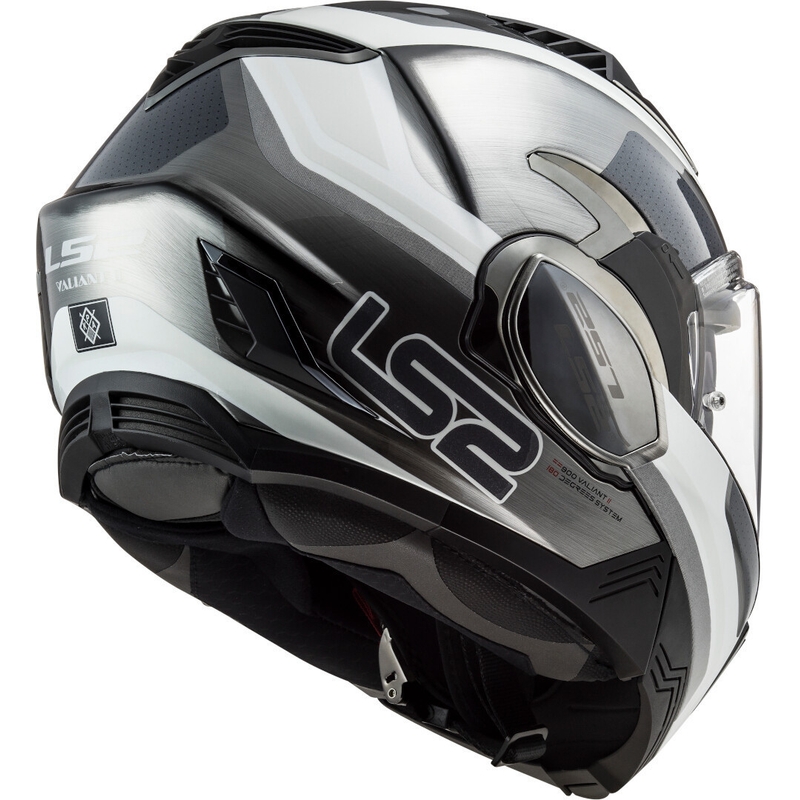 Kask z podnoszoną szczęką LS2 FF900 Valiant II Orbit Jeans czarno-srebrno-biały