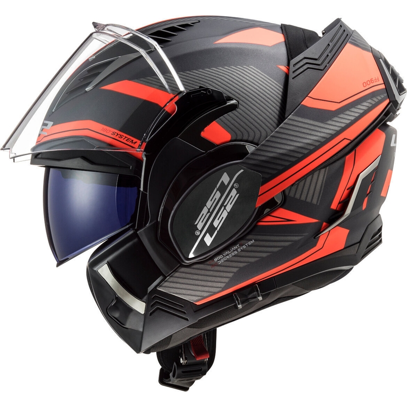 Kask z podnoszoną szczęką LS2 FF900 Valiant II Revo tytanowo-fluo pomarańczowy