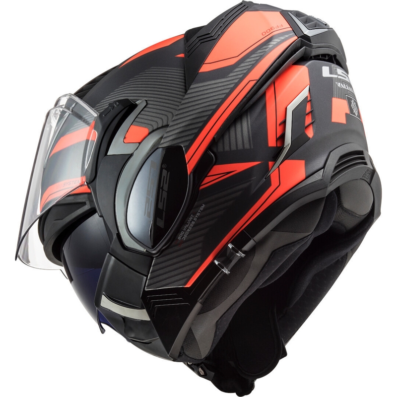 Kask z podnoszoną szczęką LS2 FF900 Valiant II Revo tytanowo-fluo pomarańczowy