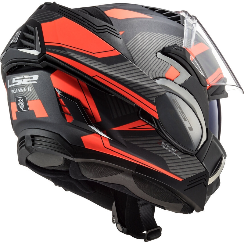 Kask z podnoszoną szczęką LS2 FF900 Valiant II Revo tytanowo-fluo pomarańczowy