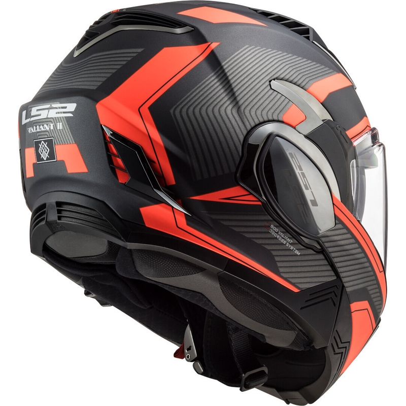 Kask z podnoszoną szczęką LS2 FF900 Valiant II Revo tytanowo-fluo pomarańczowy
