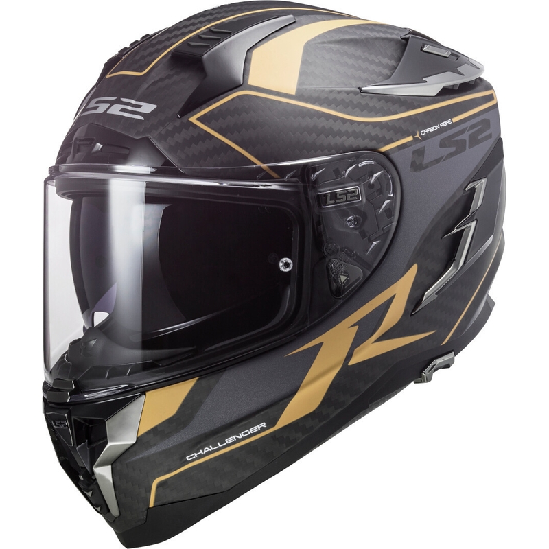 Integralny kask motocyklowy LS2 FF327 Challenger C Grid czarno-złoty wyprzedaż