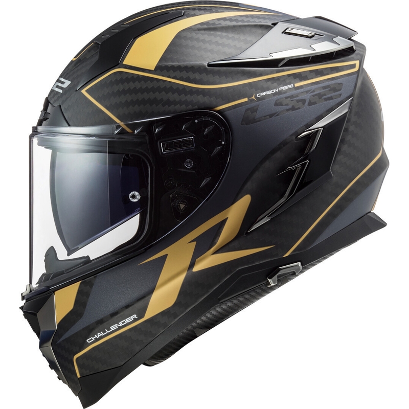 Integralny kask motocyklowy LS2 FF327 Challenger C Grid czarno-złoty wyprzedaż