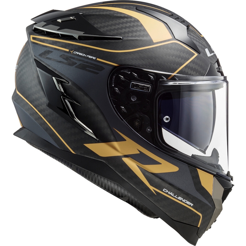 Integralny kask motocyklowy LS2 FF327 Challenger C Grid czarno-złoty wyprzedaż