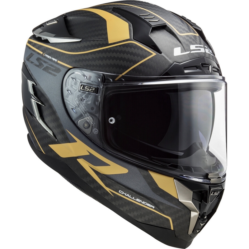 Integralny kask motocyklowy LS2 FF327 Challenger C Grid czarno-złoty wyprzedaż