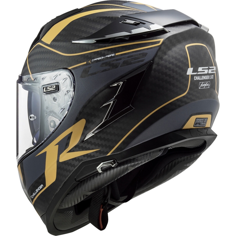 Integralny kask motocyklowy LS2 FF327 Challenger C Grid czarno-złoty wyprzedaż