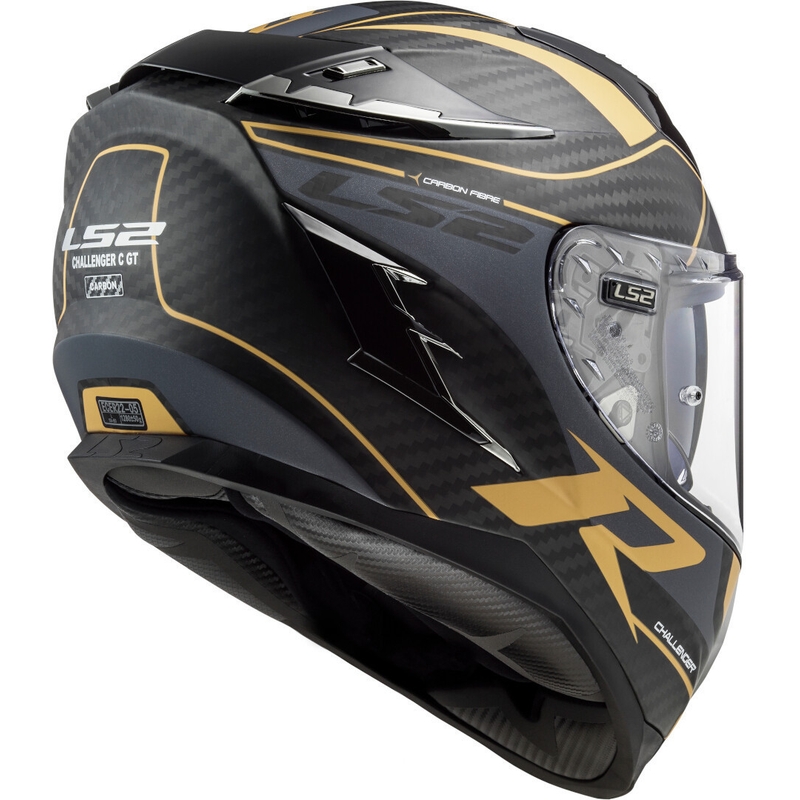Integralny kask motocyklowy LS2 FF327 Challenger C Grid czarno-złoty wyprzedaż