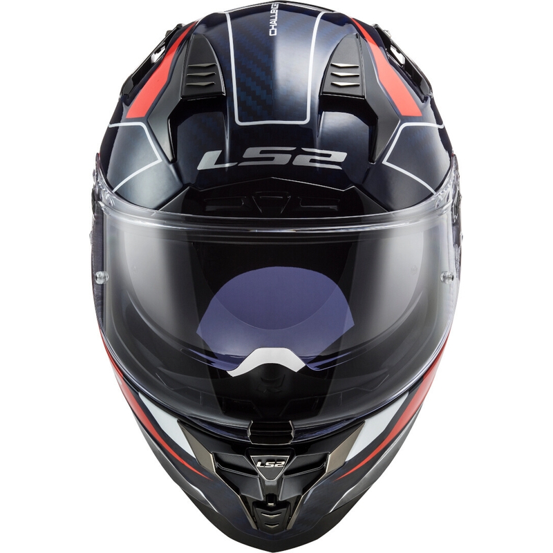 Integralny kask motocyklowy LS2 FF327 Challenger C Grid czarno-niebiesko-czerwony