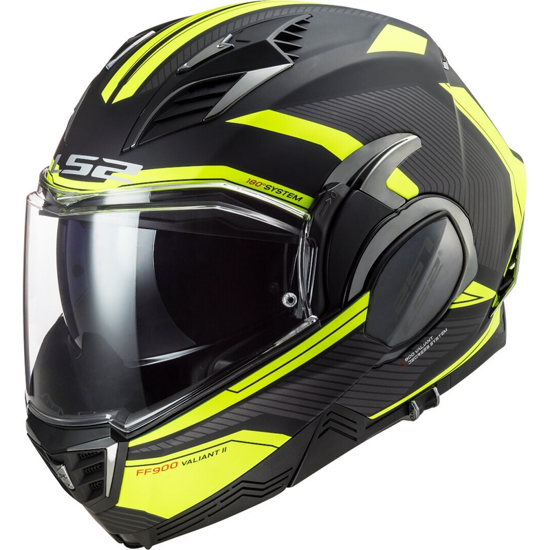 Kask z podnoszoną szczęką LS2 FF900 Valiant II Revo czarno-fluo żółta
