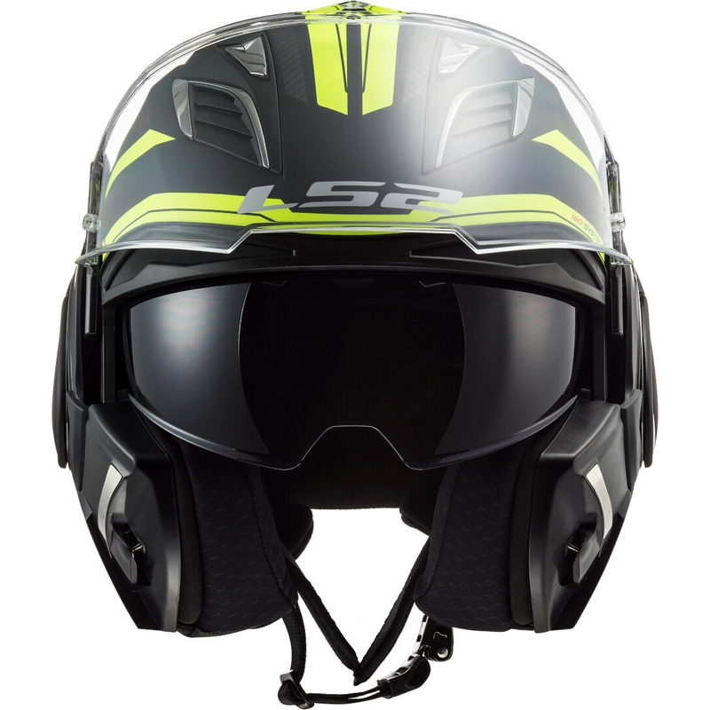 Kask z podnoszoną szczęką LS2 FF900 Valiant II Revo czarno-fluo żółta