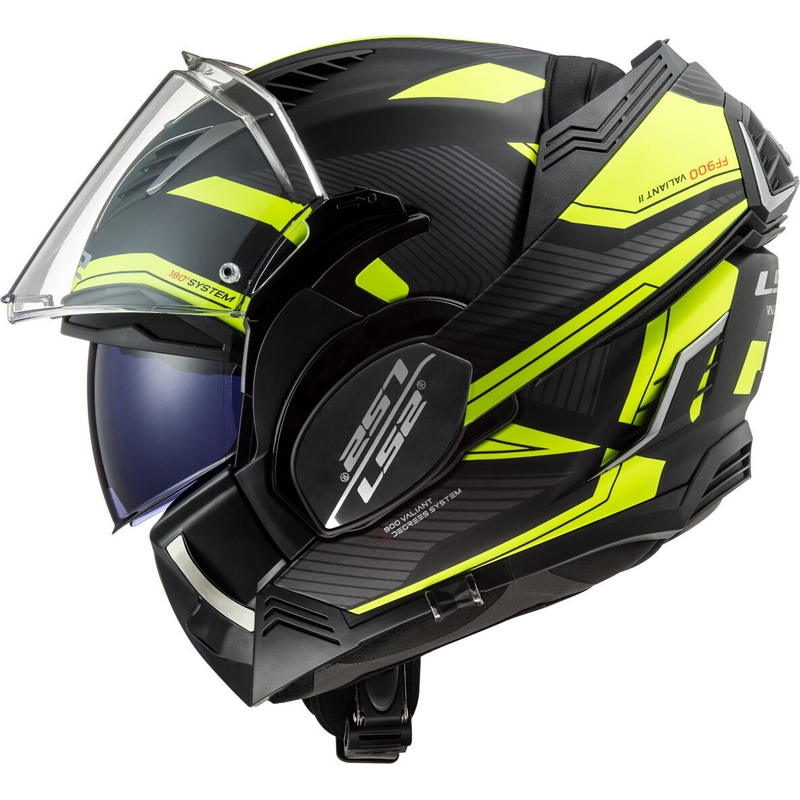 Kask z podnoszoną szczęką LS2 FF900 Valiant II Revo czarno-fluo żółta