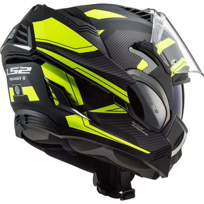 Kask z podnoszoną szczęką LS2 FF900 Valiant II Revo czarno-fluo żółta