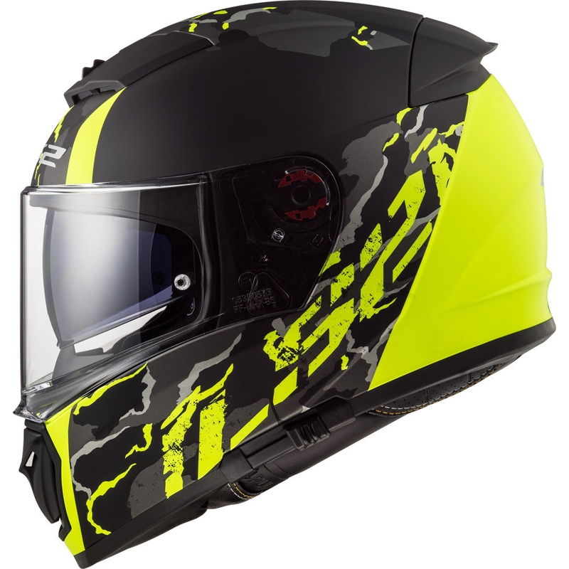 Integralny kask motocyklowy LS2 FF390 Breaker Feline czarno-fluo żółty wyprzedaż