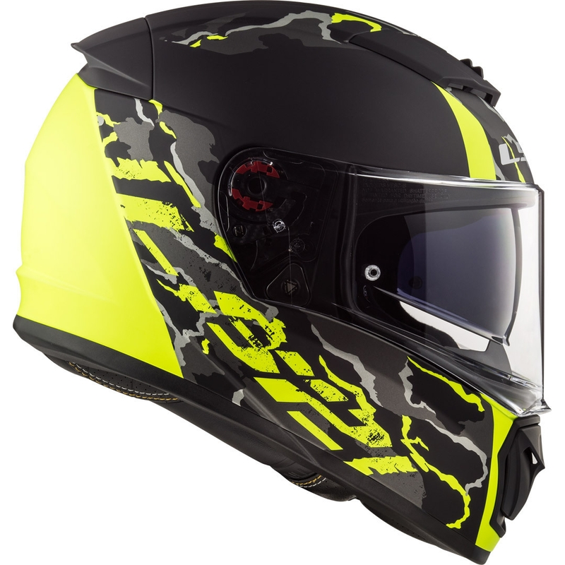 Integralny kask motocyklowy LS2 FF390 Breaker Feline czarno-fluo żółty wyprzedaż