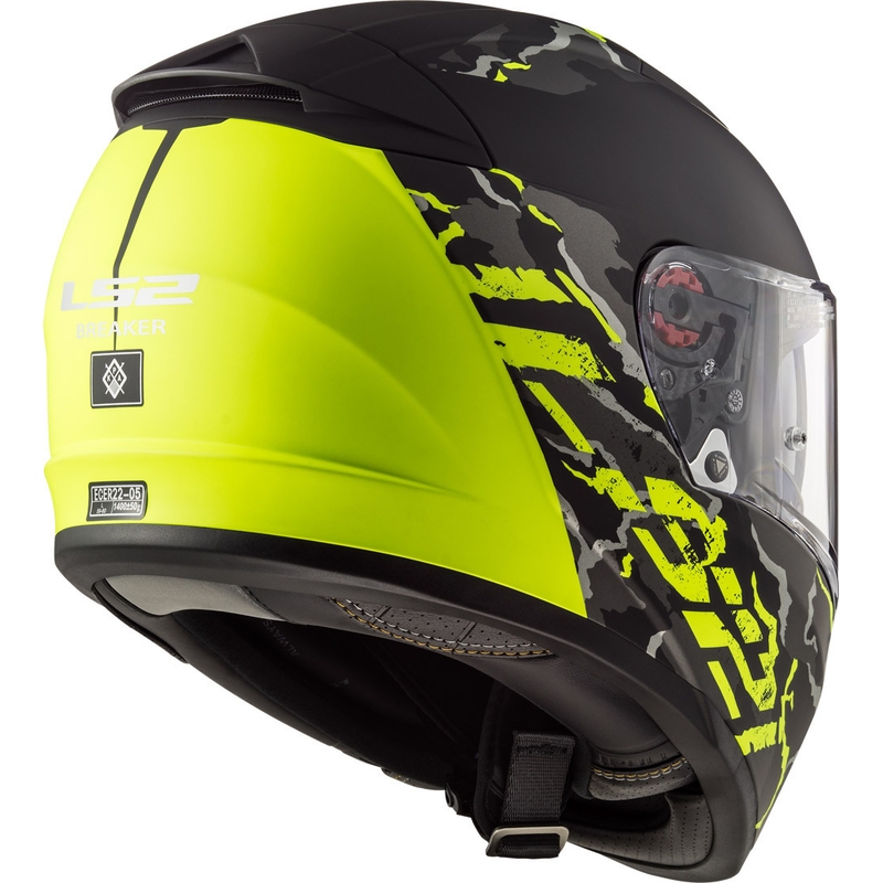 Integralny kask motocyklowy LS2 FF390 Breaker Feline czarno-fluo żółty wyprzedaż