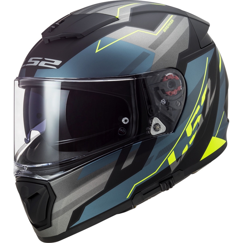 Integralny kask motocyklowy LS2 FF390 Breaker Beta czarno-niebiesko-fluo żółty