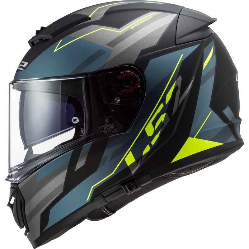 Integralny kask motocyklowy LS2 FF390 Breaker Beta czarno-niebiesko-fluo żółty