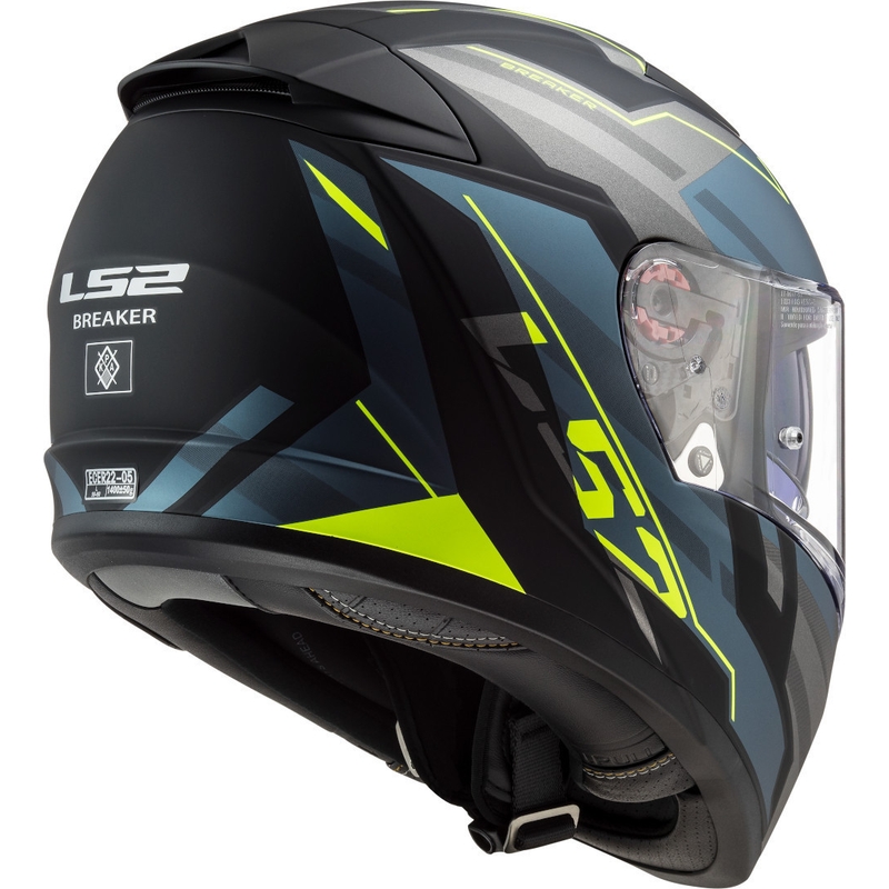 Integralny kask motocyklowy LS2 FF390 Breaker Beta czarno-niebiesko-fluo żółty