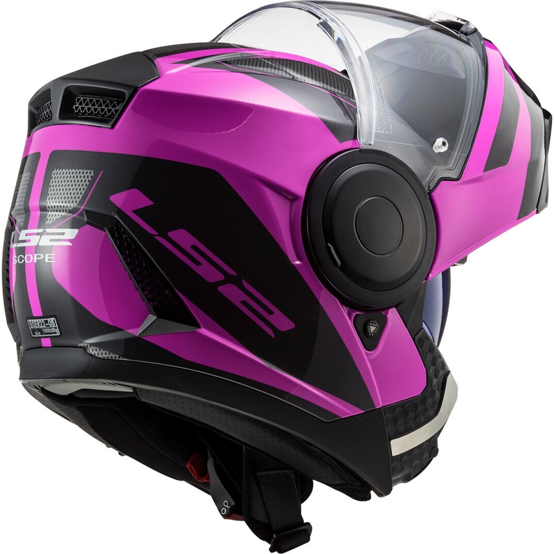 Szczękowy kask motocyklowy LS2 FF902 Scope Axis czarno-fioletowy