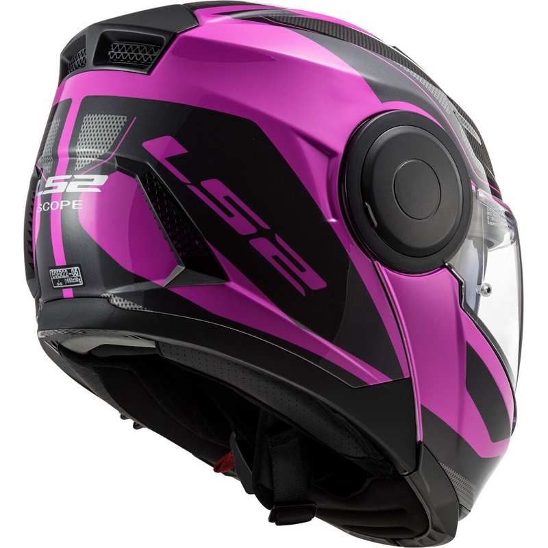 Szczękowy kask motocyklowy LS2 FF902 Scope Axis czarno-fioletowy