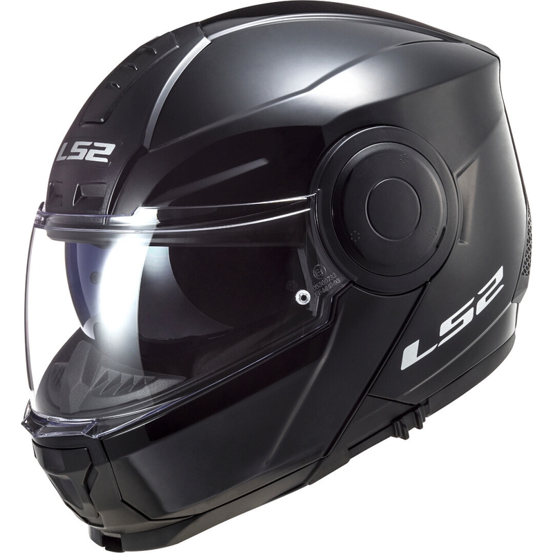 Szczękowy kask motocyklowy LS2 FF902 Scope Solid czarny połysk